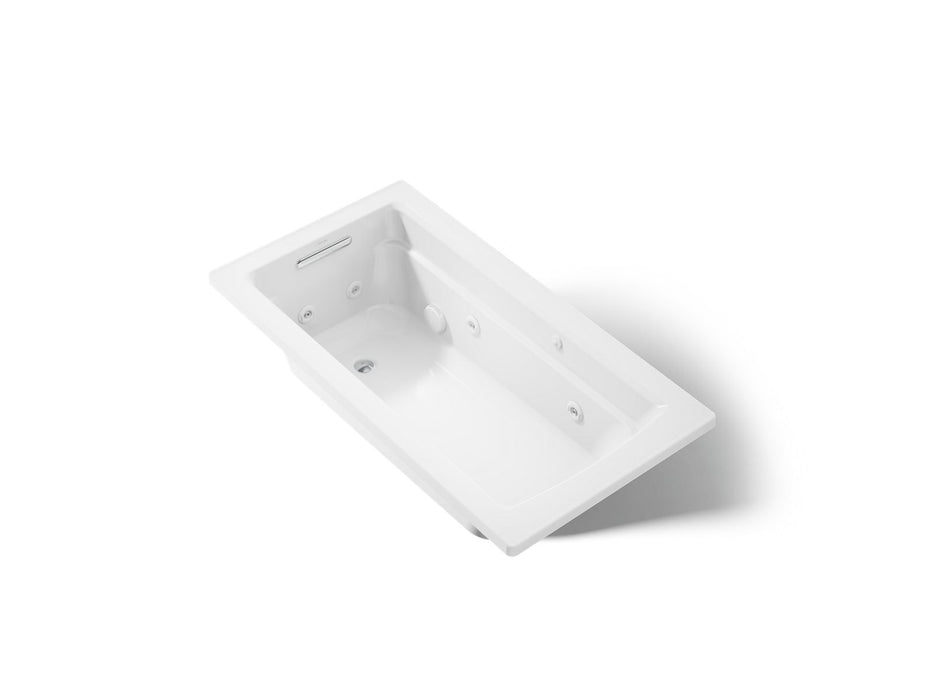 KOHLER K-1122 Archer 60" x 32" drop-in whirlpool bath, white - view 2