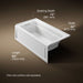 KOHLER K-1122-GHLA Archer 60" x 32" alcove Heated BubbleMassage air bath, left drain, white - view 5