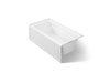 KOHLER K-1122-GHRA Archer 60" x 32" alcove Heated BubbleMassage air bath, right drain, white
