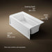 KOHLER K-1122-GHRA Archer 60" x 32" alcove Heated BubbleMassage air bath, right drain, white - view 5