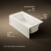 KOHLER K-1122-GHRAW Archer 60" x 32" alcove Heated BubbleMassage air bath with Bask heated surface, right drain, biscuit...