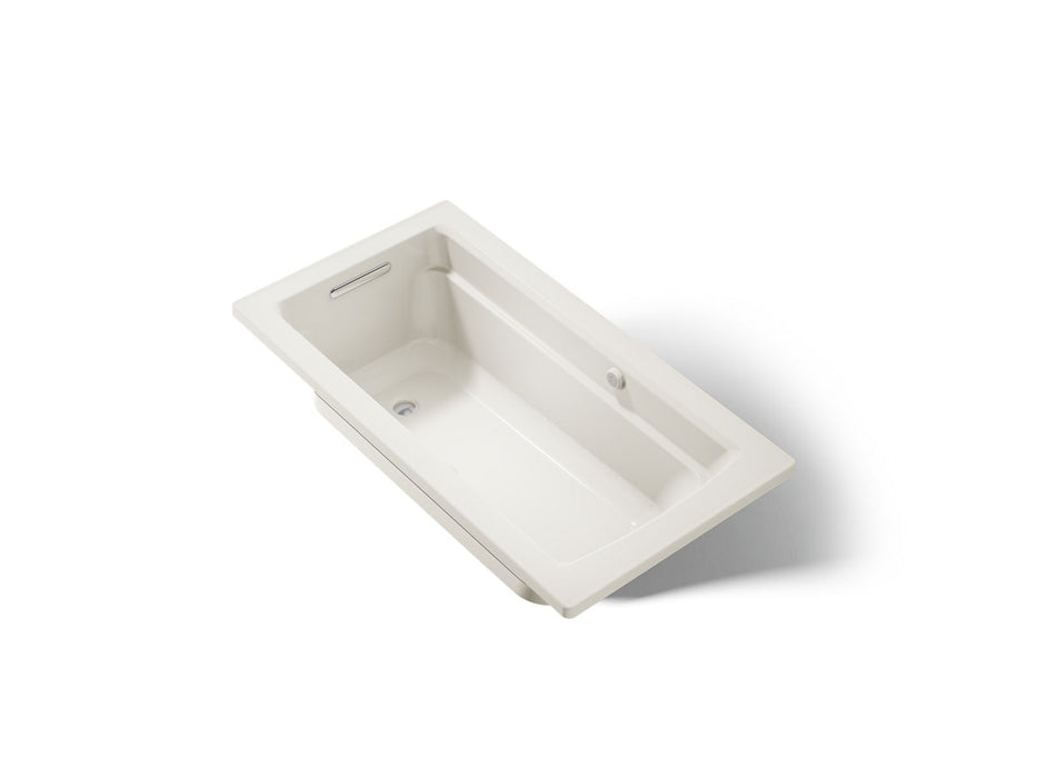 KOHLER K-1122-GHW Archer 60" x 32" drop-in Heated BubbleMassage air bath with Bask heated surface