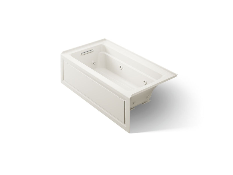 KOHLER K-1122-HL Archer 60" x 32" alcove heated whirlpool bath, left drain