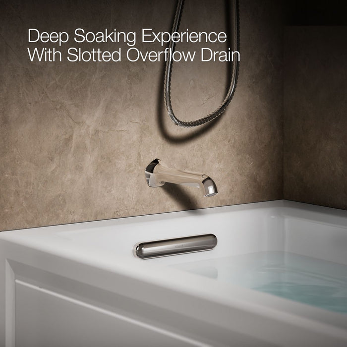 KOHLER K-1122-HL Archer 60" x 32" alcove heated whirlpool bath, left drain