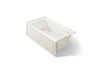 KOHLER K-1122-HR Archer 60" x 32" alcove heated whirlpool bath, right drain, biscuit