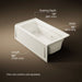 KOHLER K-1122-HR Archer 60" x 32" alcove heated whirlpool bath, right drain, biscuit - view 5
