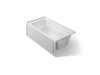 KOHLER K-1122-HR Archer 60" x 32" alcove heated whirlpool bath, right drain, ice grey