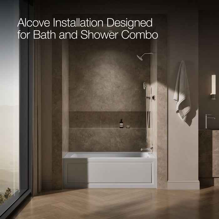 KOHLER K-1122-RA Archer 60" x 32" alcove whirlpool bath right drain