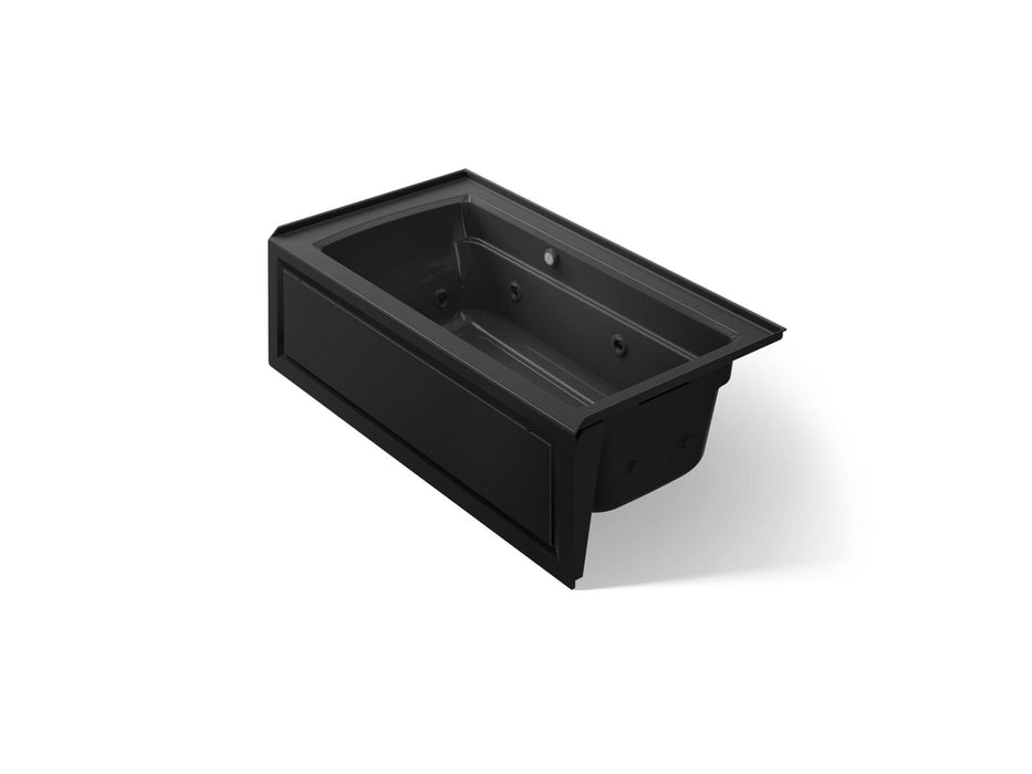 KOHLER K-1122-RAW Archer 60" x 32" alcove whirlpool bath with Bask heated surface, right drain