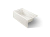 KOHLER K-1122-XGHLA Archer 60" x 32" alcove Heated BubbleMassage air bath and whirlpool, left drain, biscuit