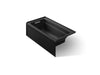 KOHLER K-1122-XGHLA Archer 60" x 32" alcove Heated BubbleMassage air bath and whirlpool, left drain, black black