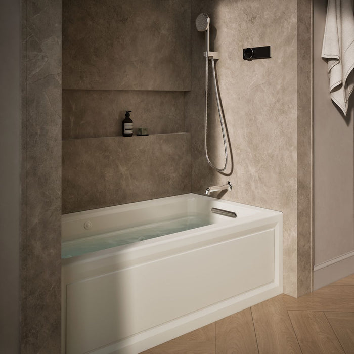 KOHLER K-1122-XGHRA Archer 60" x 32" alcove Heated BubbleMassage air bath and whirlpool, right drain