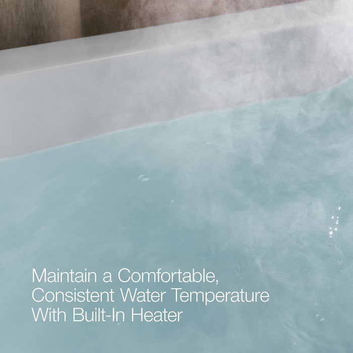 KOHLER K-1122-XGHRA Archer 60" x 32" alcove Heated BubbleMassage air bath and whirlpool, right drain