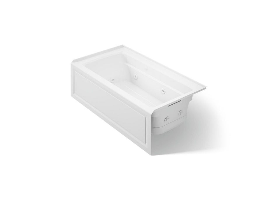 KOHLER K-1122-XGHRA Archer 60" x 32" alcove Heated BubbleMassage air bath and whirlpool, right drain