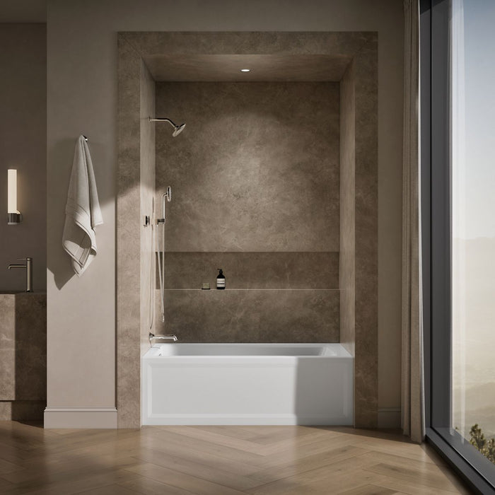 KOHLER K-1123-LA Archer 60" x 32" alcove bath, left drain