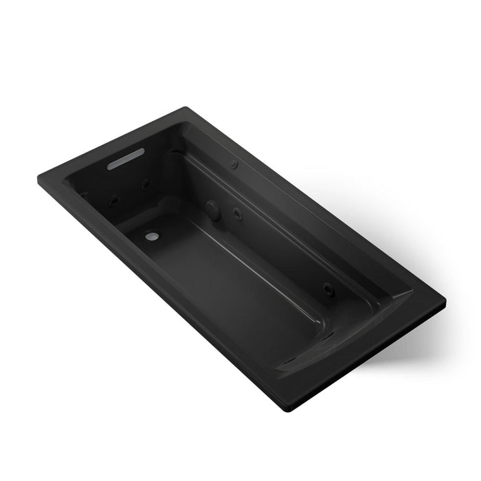 KOHLER K-1124 Archer 72" x 36" drop-in whirlpool bath, black black - view 4