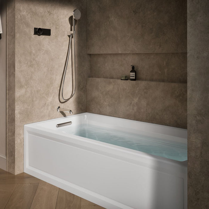 KOHLER K-1124-GHLA Archer 72" x 36" alcove Heated BubbleMassage air bath, left drain