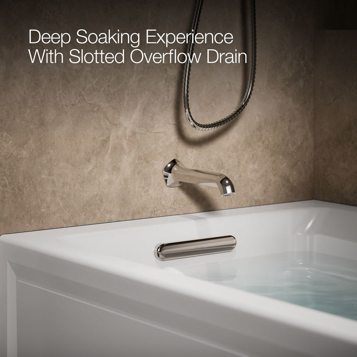 KOHLER K-1124-GHLA Archer 72" x 36" alcove Heated BubbleMassage air bath, left drain