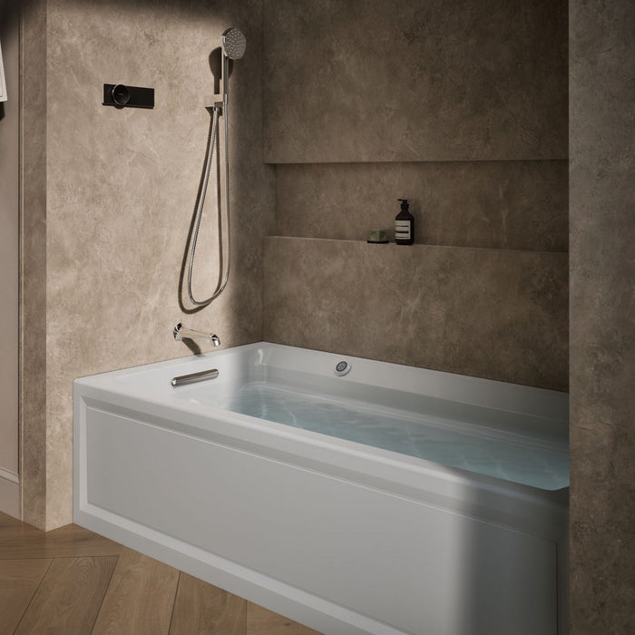 KOHLER K-1124-GHLAW Archer 72" x 36" alcove Heated BubbleMassage air bath with Bask heated surface, left drain