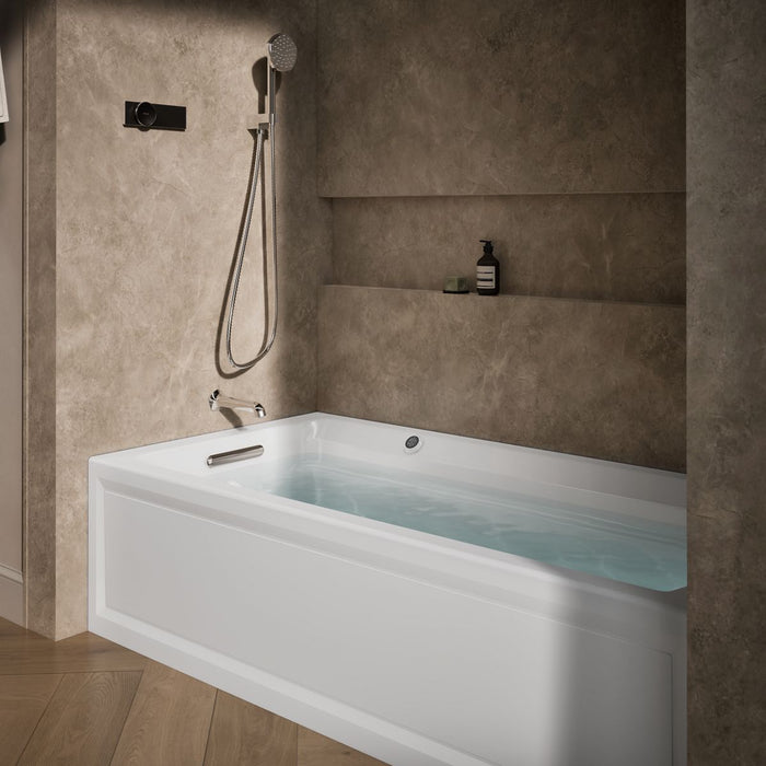 KOHLER K-1124-GHLAW Archer 72" x 36" alcove Heated BubbleMassage air bath with Bask heated surface, left drain