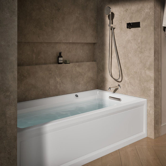 KOHLER K-1124-GHRAW Archer 72" x 36" alcove Heated BubbleMassage air bath with Bask heated surface, right drain