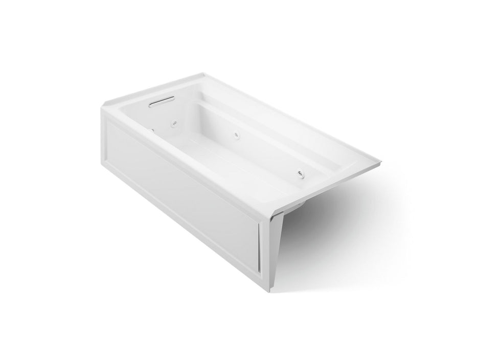KOHLER K-1124-LA Archer 72" x 36" alcove whirlpool bath with alcove, left drain