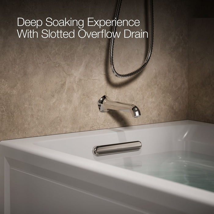 KOHLER K-1124-LAW Archer 72" x 36" alcove whirlpool bath with Bask heated surface, left drain
