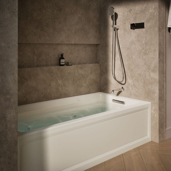 KOHLER K-1124-XGHRA Archer 72" x 36" alcove Heated BubbleMassage air bath and whirlpool, right drain