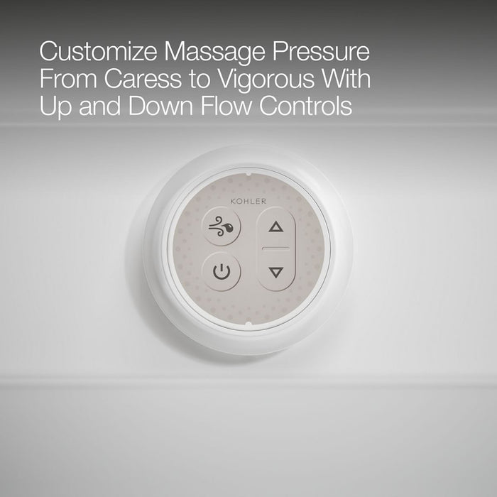 KOHLER K-1124-XGHRA Archer 72" x 36" alcove Heated BubbleMassage air bath and whirlpool, right drain