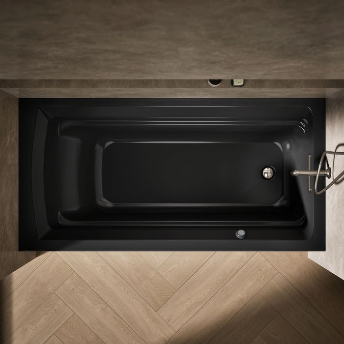 KOHLER K-1125-RAW Archer 72" x 36" alcove bath with Bask heated surface, alcove, right drain