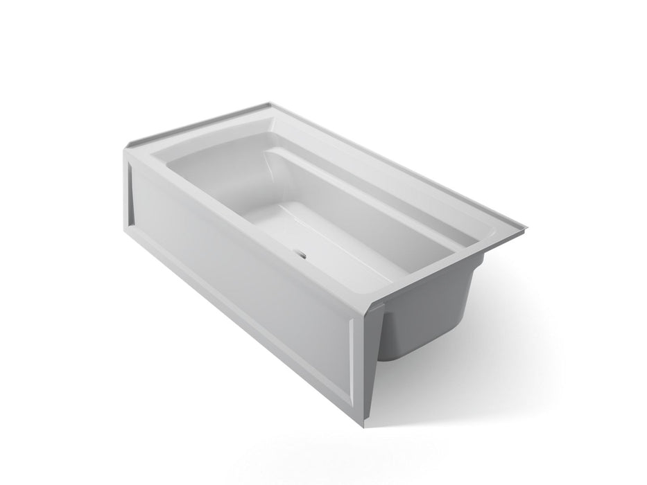 KOHLER K-1125-RAW Archer 72" x 36" alcove bath with Bask heated surface, alcove, right drain
