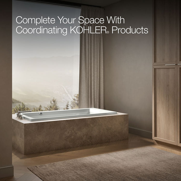 KOHLER K-1125-W1 Archer 72" x 36" drop-in bath with Bask heated surface