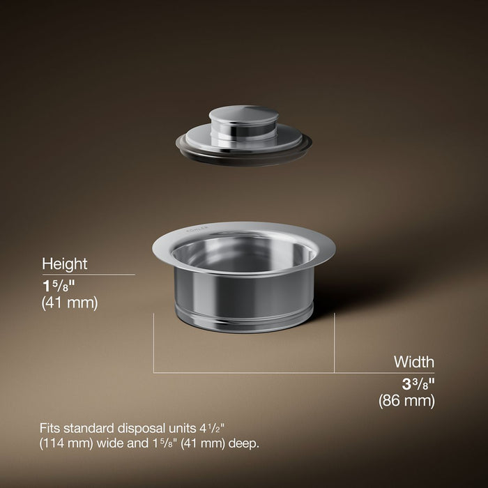 3/4 view of product with dimensions