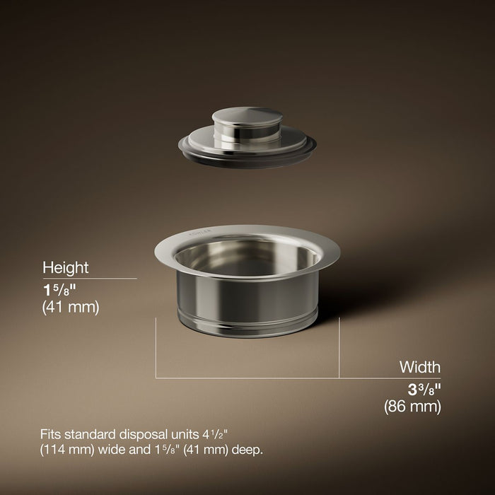 3/4 view of product with dimensions