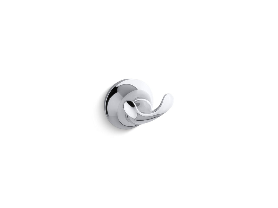 KOHLER K-11375 Forté Double robe hook, polished chrome