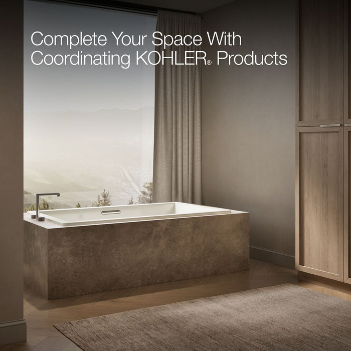 KOHLER K-1137-W1 Underscore 72" x 42" drop-in bath with Bask heated surface