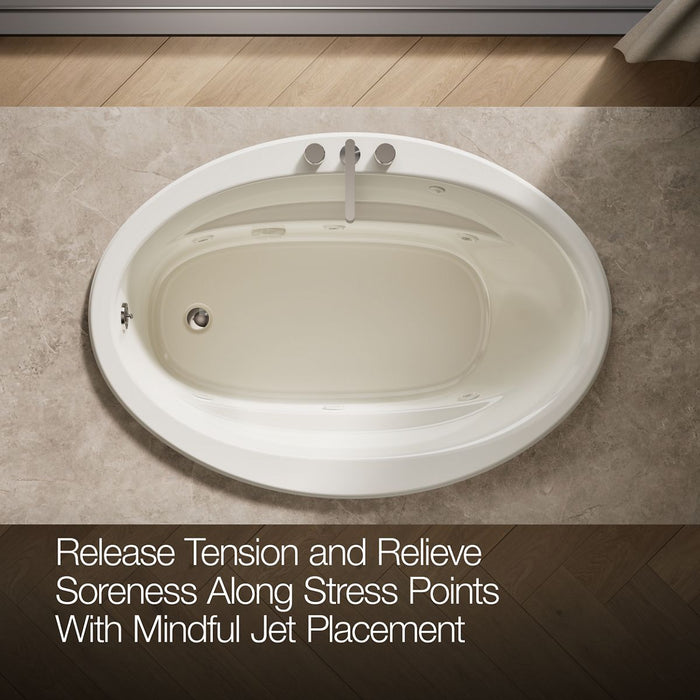 KOHLER K-1162 Sunward 60" x 42" drop-in whirlpool bath