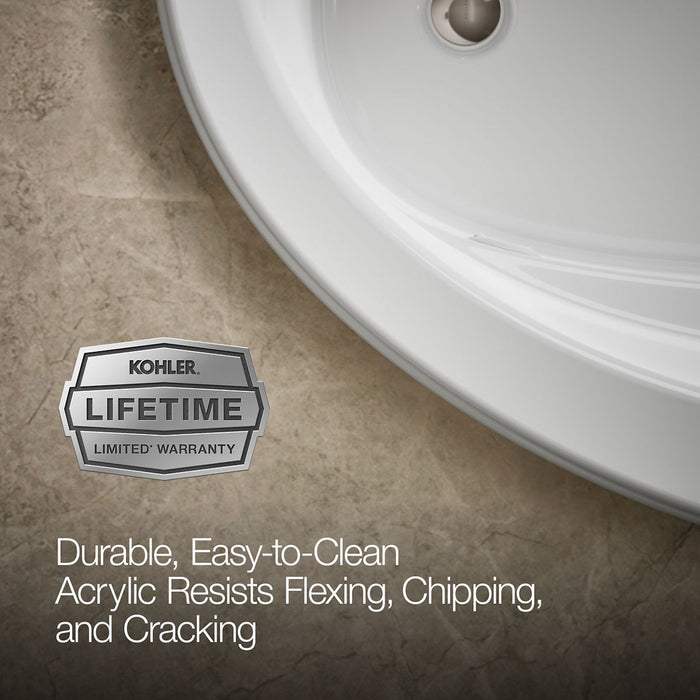 KOHLER K-1162 Sunward 60" x 42" drop-in whirlpool bath