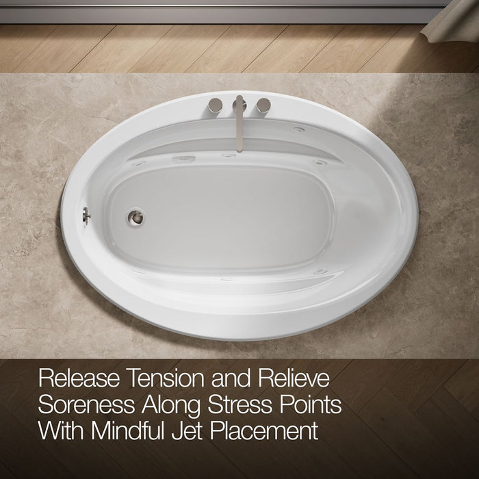 KOHLER K-1162 Sunward 60" x 42" drop-in whirlpool bath