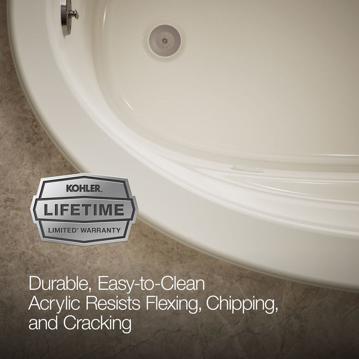 KOHLER K-1164 Sunward 72" x 42" drop-in whirlpool bath