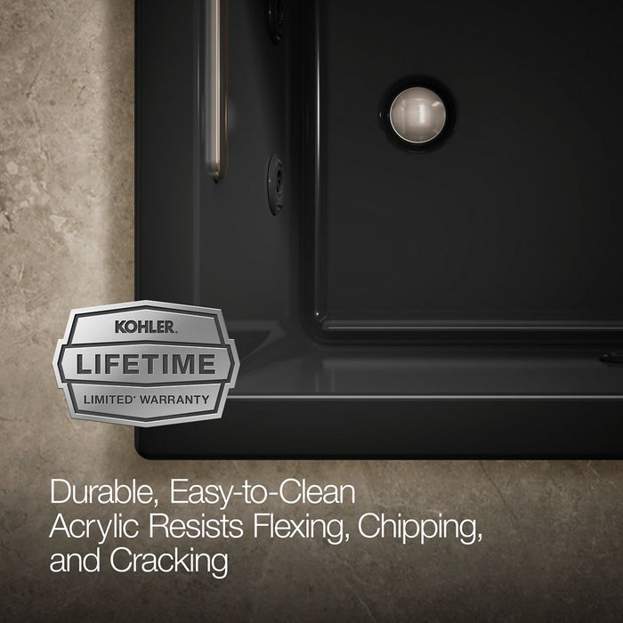 KOHLER K-1168-JH Underscore 60" x 32" drop-in heated whirlpool bath