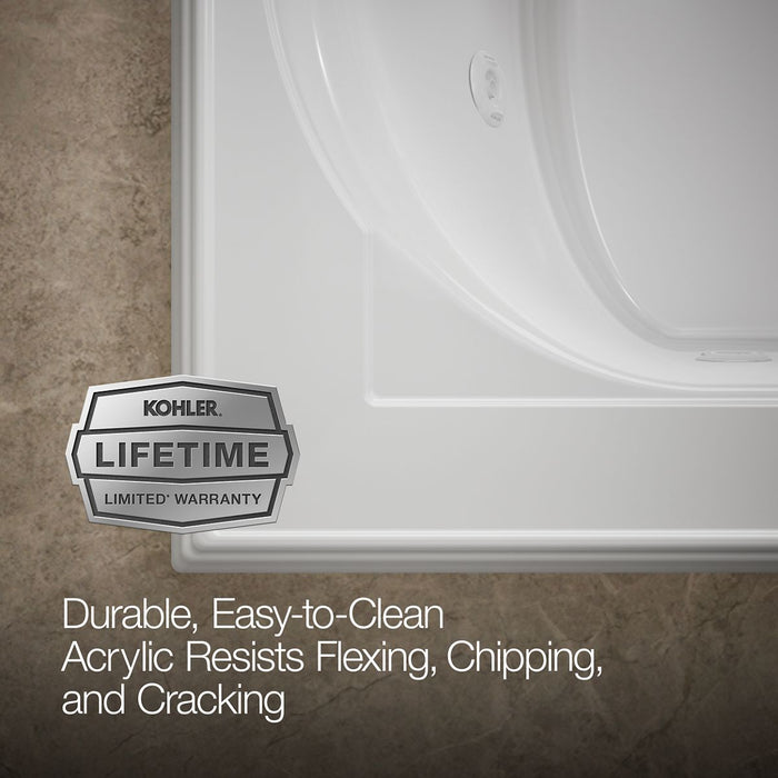 KOHLER K-1170-JH Memoirs 66" x 42" drop-in whirlpool bath