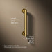 3/4 view of product with dimensions