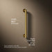 3/4 view of product with dimensions
