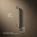 3/4 view of product with dimensions