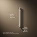 3/4 view of product with dimensions