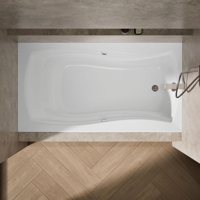 KOHLER K-1224-GHRF Mariposa 66" x 36" alcove Heated BubbleMassage air bath, right drain