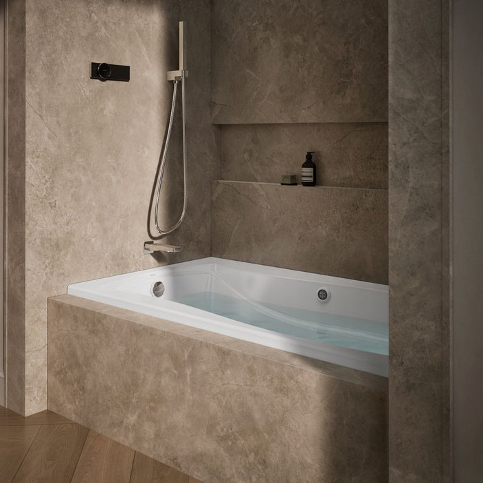 KOHLER K-1224-LW Mariposa 66" x 36" alcove whirlpool bath with Bask heated surface, left drain