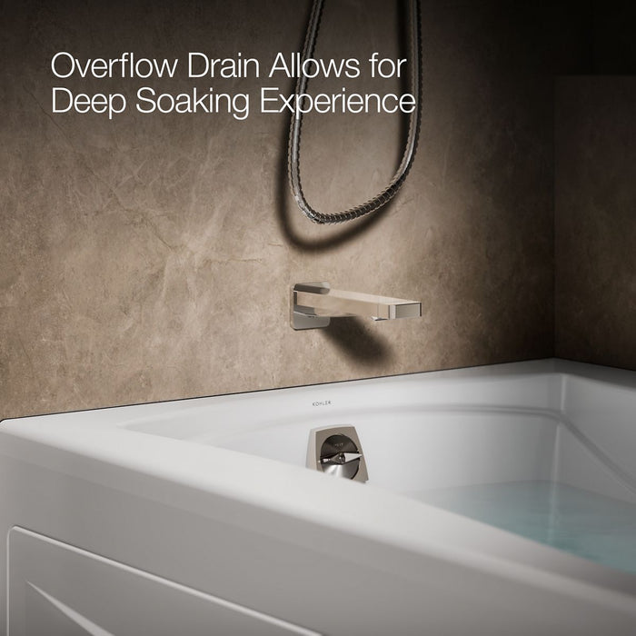 KOHLER K-1239-GHLA Mariposa 60" x 36" alcove Heated BubbleMassage air bath, left drain