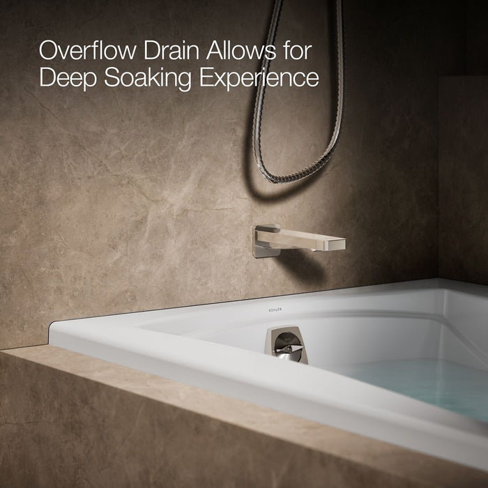 KOHLER K-1239-GHLF Mariposa 60" x 36" alcove Heated BubbleMassage air bath, left drain